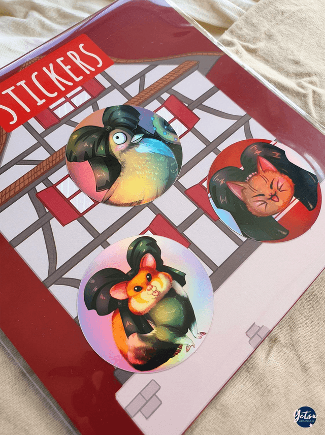 Planch de stickers holographiques