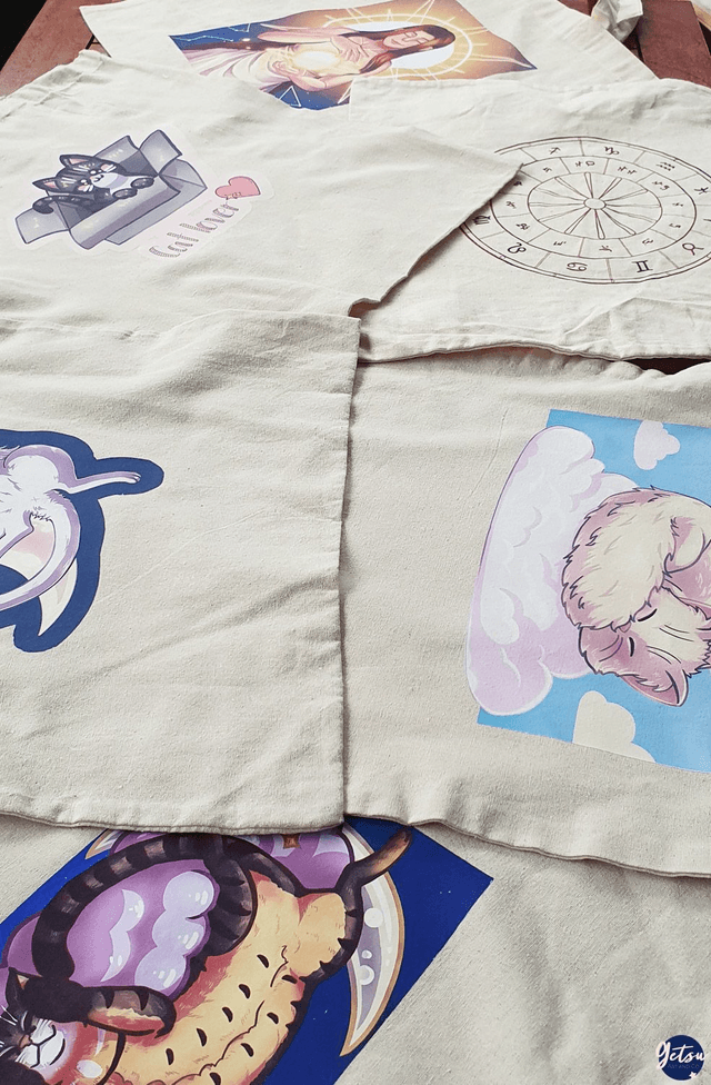 Totebag chat sur la lune