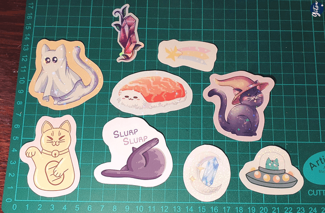 Grand sticker sushi holographique