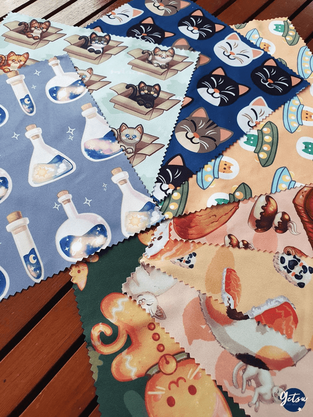 Essuie-lunettes 12 chats