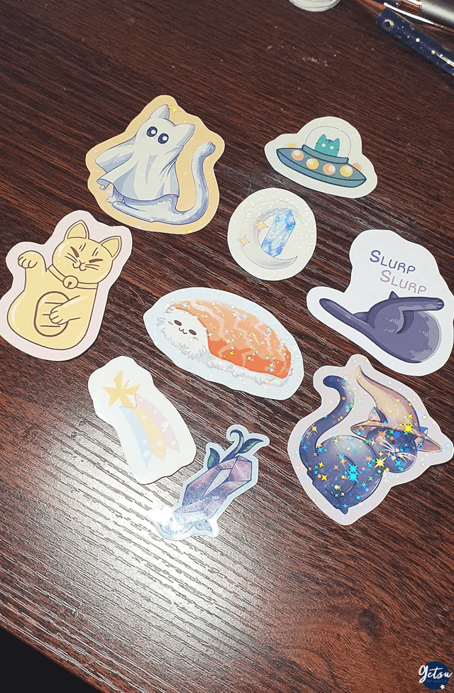 Grand sticker sushi holographique