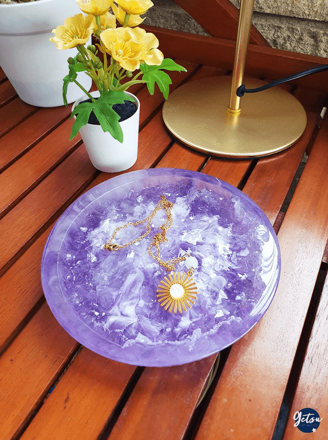 Grand vide-poche cristal, violet