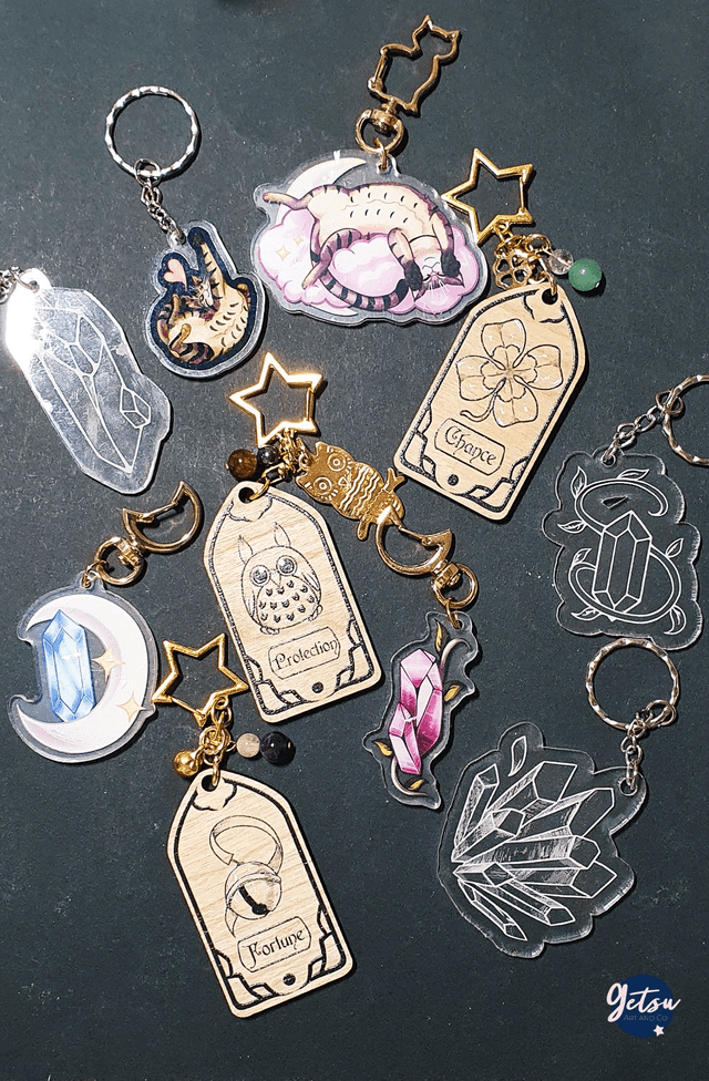 Porte-clef cristal et vignes