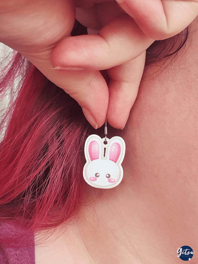 Boucles d'oreilles petits lapins