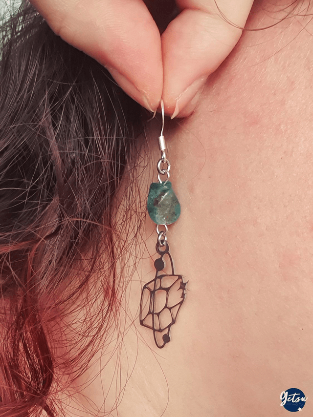 Boucles d'oreilles cristaux scintillants