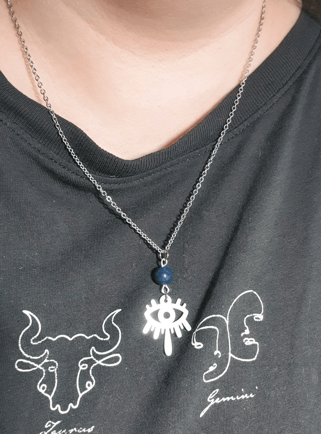 Collier Œil mystique et lapis lazuli 