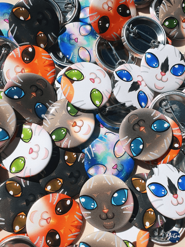 Badge chat tigré