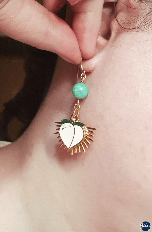 Boucles d'oreilles pêche et amazonite