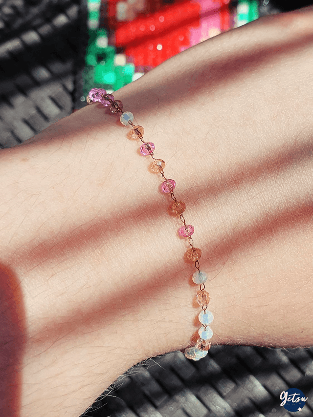 Bracelet fin perlé