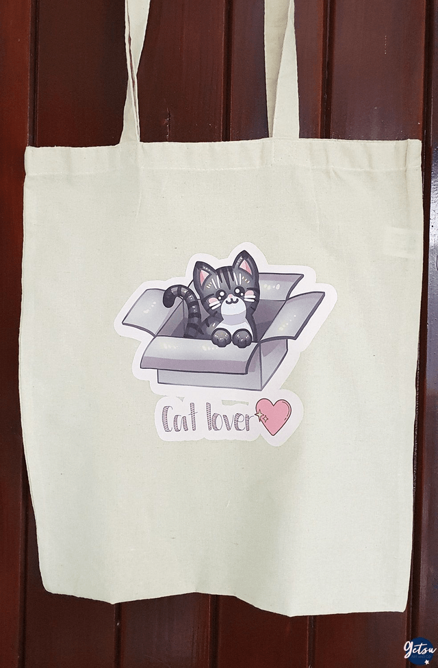 Totebag "Cat lover", 12 variations