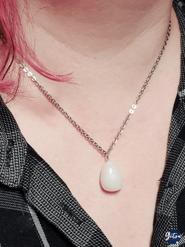 Collier jade blanc