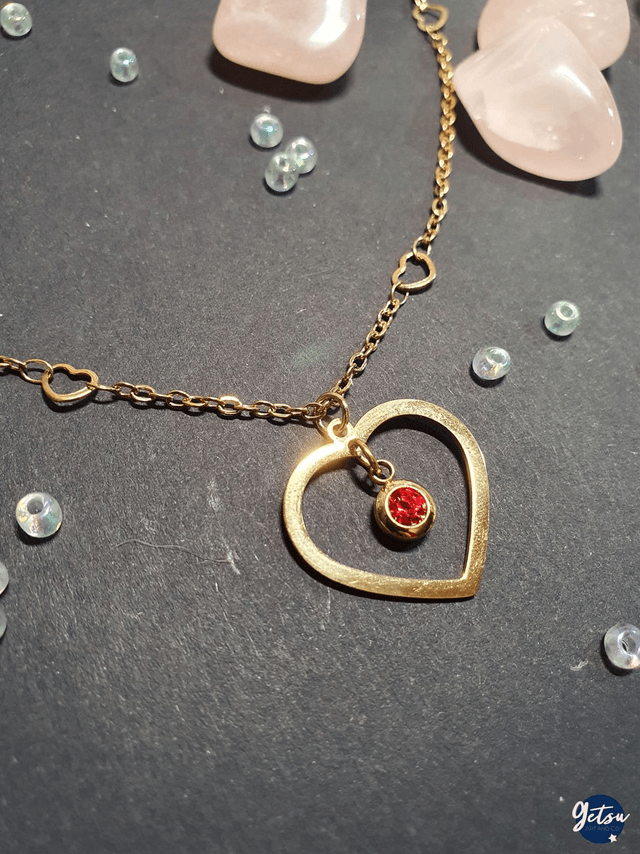 Collier coeur doré