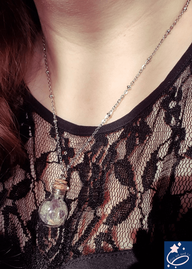 Collier potion d'améthyste et citrine 