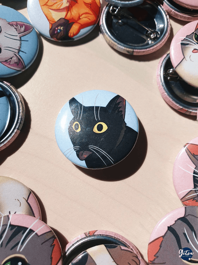 Badge chat noir
