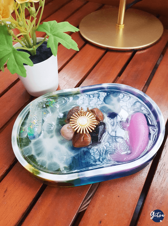 Porte-savon carpes koi transparentes et violettes
