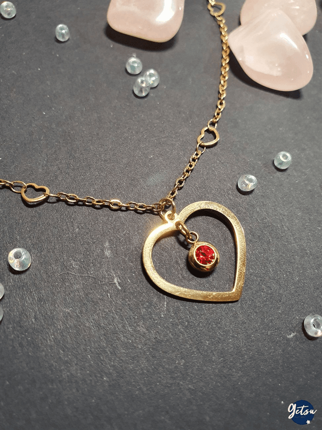 Collier coeur doré