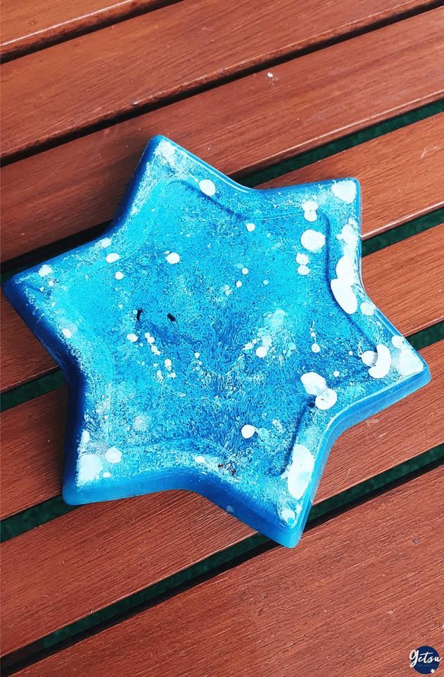 Sous-verre étoile bleue