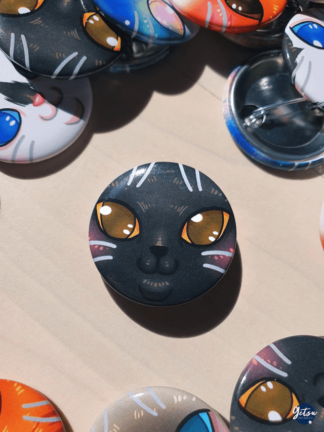 Badge chat noir