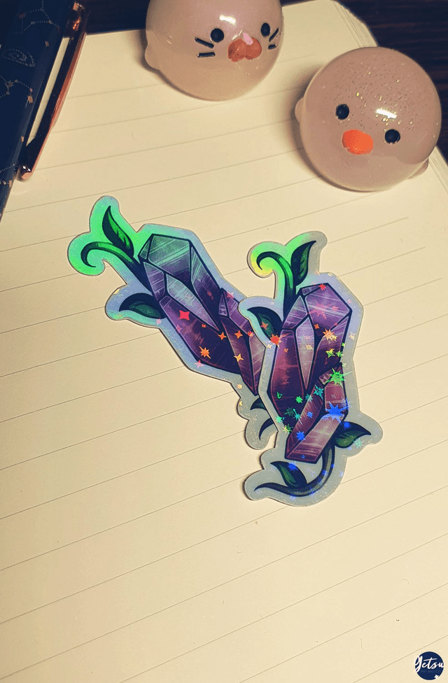 Sticker cristal holographique