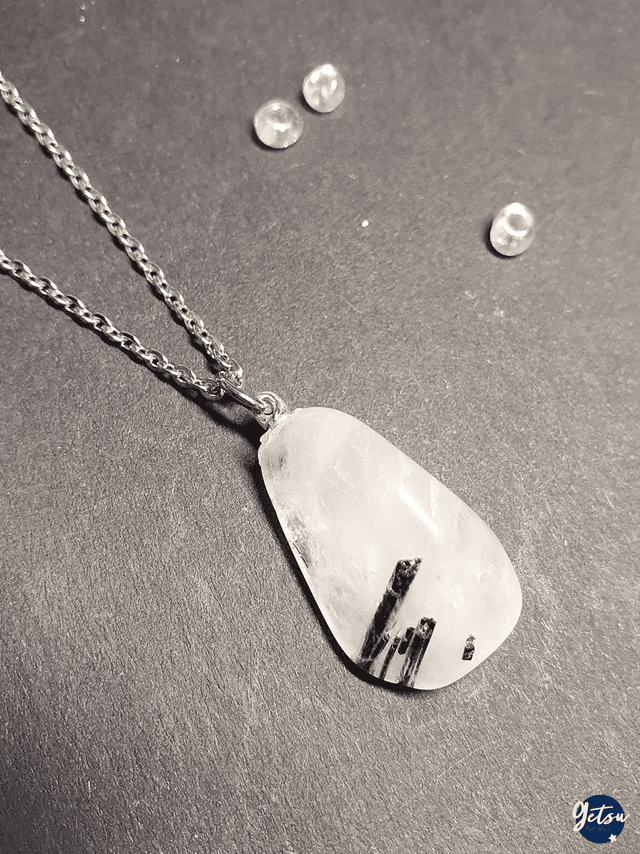 Collier cristal tourmaline
